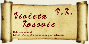 Violeta Kosović vizit kartica